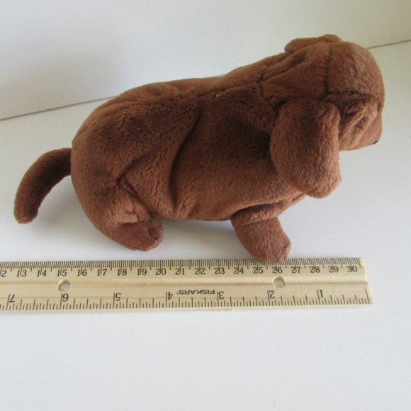 DACHSHUND Dakin 8" long REALISTIC adoring face has beans PLUSH stuffed animal - Picture 2 of 10